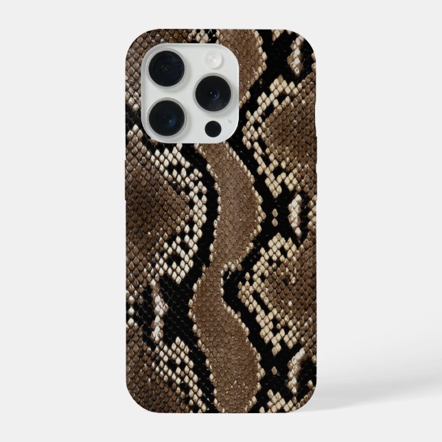 Funda Para iPhone Piel de Serpiente Pitón de Roca Falsa (Reverso )