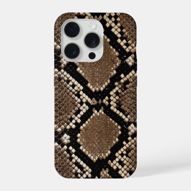 Funda Para iPhone Piel de serpiente Python falsa (Reverso )