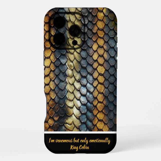 Funda Para iPhone Piel de serpiente único con patrones complejos (Reverso )