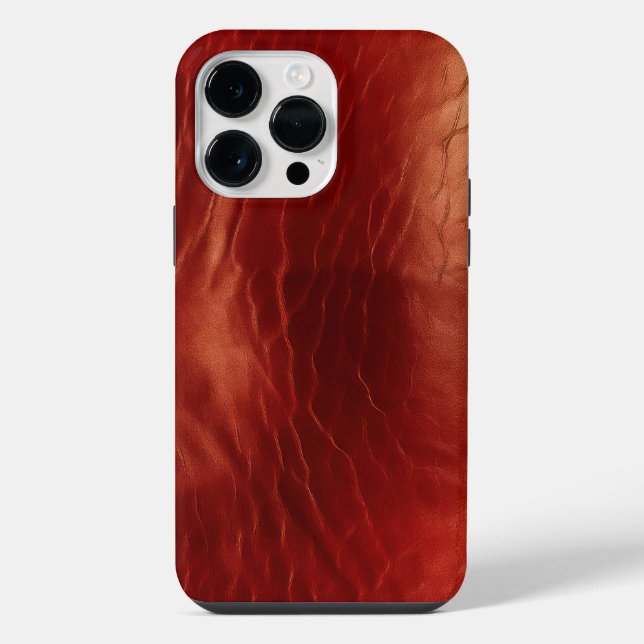 Funda Para iPhone Piel de vaca Rojo Occidental (Reverso )