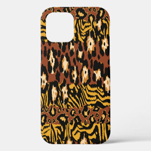 Funda Para iPhone 12 Pieles de leopardo, tigre, estampado salvaje.