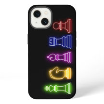 Pieza de ajedrez Neon Lights Black
