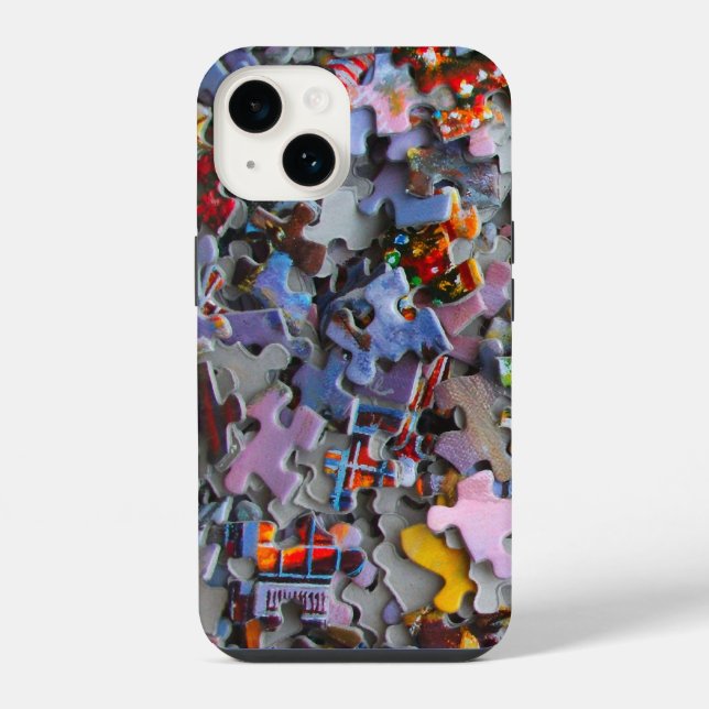 Funda Para iPhone Piezas de rompecabezas (Reverso )