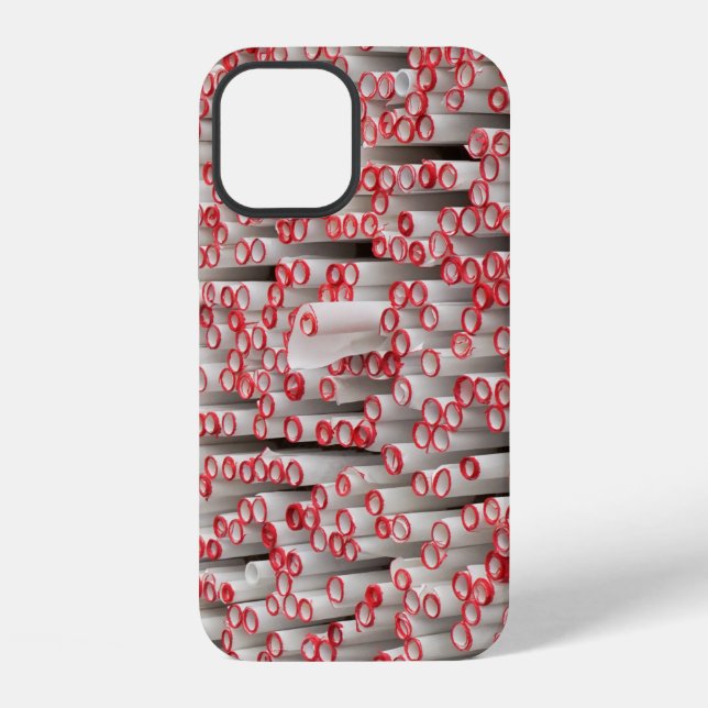 Funda Para iPhone Pila de papeles enrollados (Reverso )