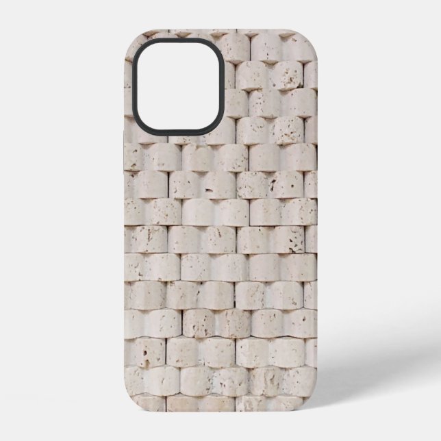 Funda Para iPhone Pila de tablones de madera marrón (Reverso )
