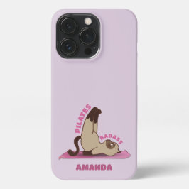 Funda Para iPhone 13 Pro Pilates Badass Workout Estuche para teléfono Kitty