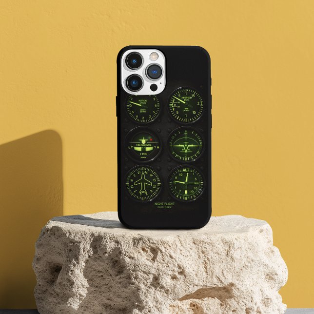 Funda Para iPhone Pilot Airplane Night Flight Instruments Aviation (Subido por el creador)
