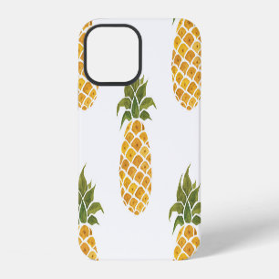 Funda Para iPhone 12 Piñas pintadas a mano, fondo de acuarela.
