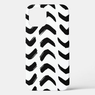 Funda Para iPhone 12 Pincel de los trazos vintage patrón sin costuras.