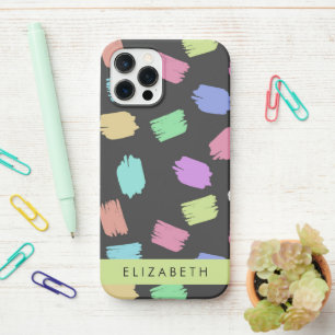 Funda Para iPhone 12 Pro Pincel de pintura, pinceladas de pincel coloridas,