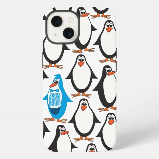 Funda Para iPhone Pingüino tux (Reverso )