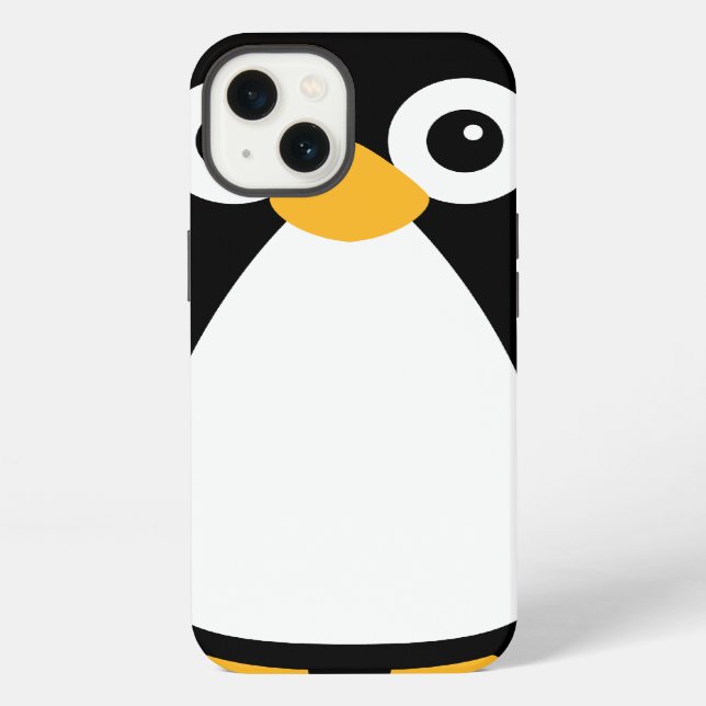 Funda Para iPhone Pingüino vector lindo (Reverso )