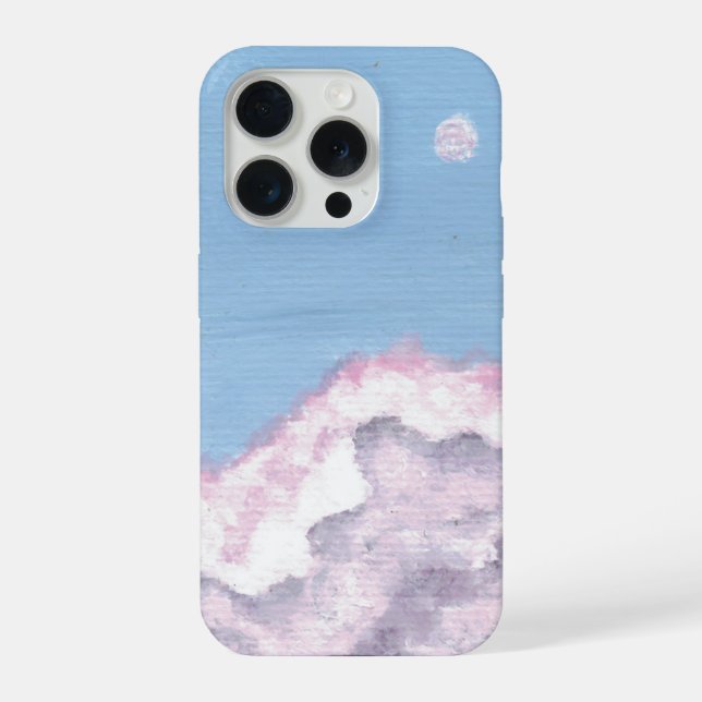 Funda Para iPhone Pink and Purple Fluffy Clouds Phone Case (Reverso )