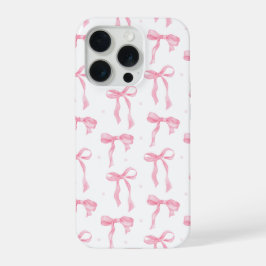 Pink Bow Phone Case – Chic Black & Blush Pattern