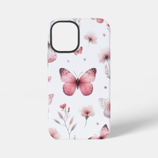 Funda Para iPhone 12 Mini Pink Butterflies 