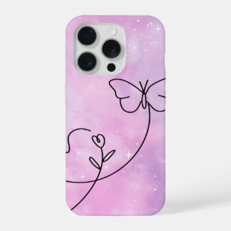Pink Butterfly Heart Aesthetic Phone Case Design