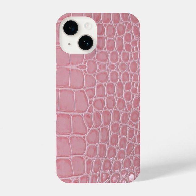 Funda Para iPhone Pink Crocodile Leather Aesthetic (Reverso )