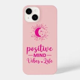 Funda Para iPhone 14 PINK de estuche de teléfono "Vida de la mente posi