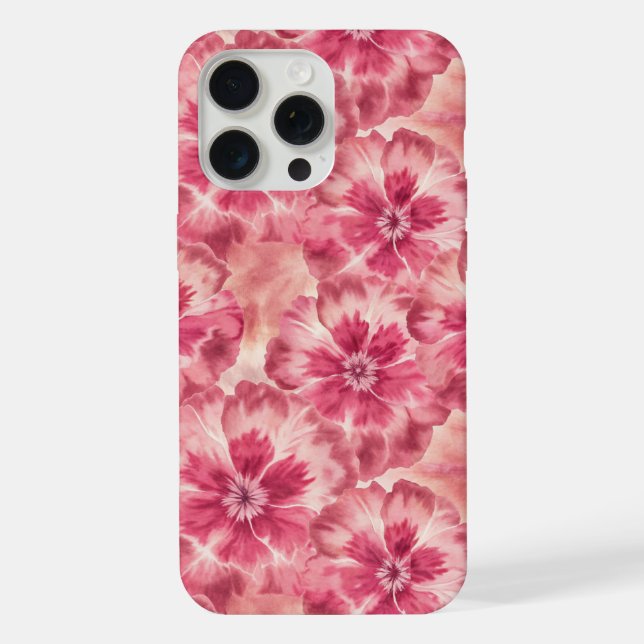 Funda Para iPhone Pink Floral Coquette (Reverso )