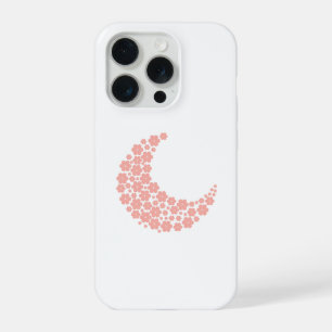 Pink Floral Crescent Moon – Boho Minimalist Moon 