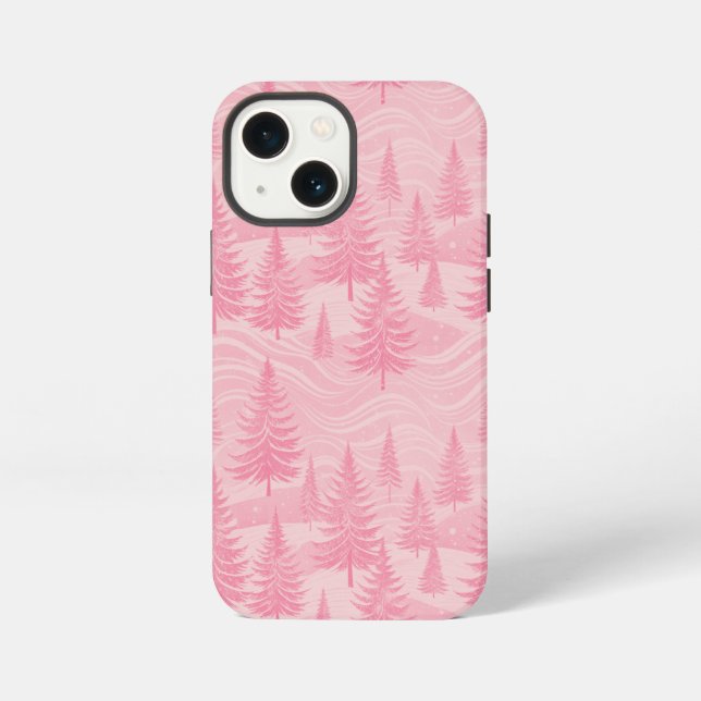 Funda Para iPhone Pink Forest Christmas (Reverso )
