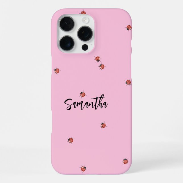 Funda Para iPhone Pink Ladybug (Reverso )