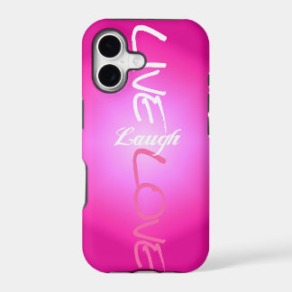 Funda para iPhone Pink Live Laugh Love