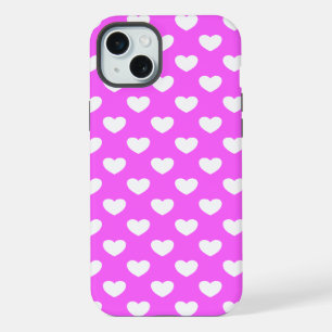 Pink llamativa blanquea corazón, polca Dot modelo