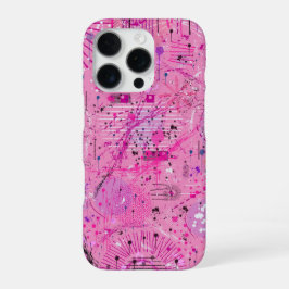 Funda Para iPhone 16 Pro Pink Maximalist Abstract: Raspberry Sundae