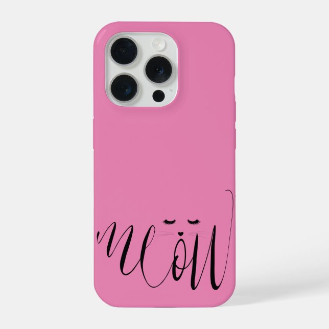 Funda Para iPhone Pink Meow Cat (Reverso )