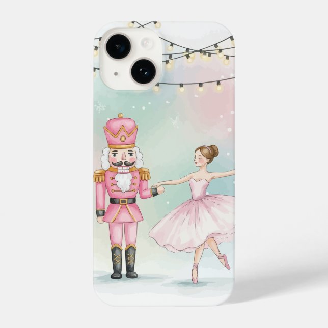 Funda Para iPhone Pink Nutcracker & Ballerina  Christmas  (Reverso )