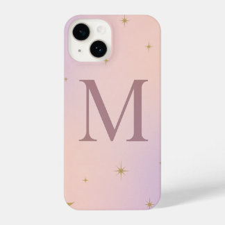 Funda Para iPhone 14 💖 Pink Phone Case with Big Yellow “M” & Stars 