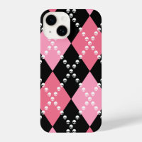 Pink Skull Argyle