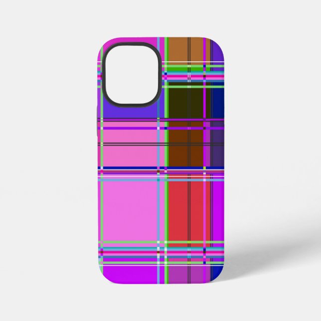 Funda Para iPhone Pink tartan Fabric Pattern Cloth Madras (Reverso )