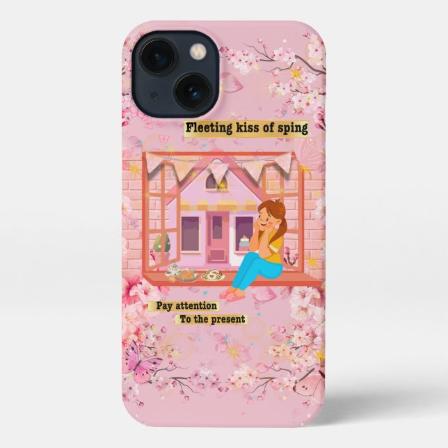 Funda Para iPhone Pink Vintage Aesthetic Collage (Reverso )