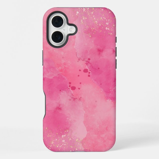 Funda Para iPhone Pink Watercolor Linktree | (Reverso )
