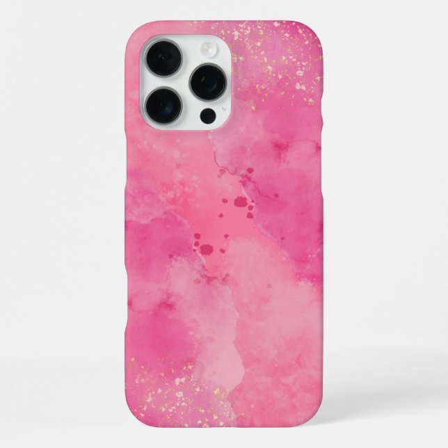 Funda Para iPhone Pink Watercolor Linktree | (Reverso )