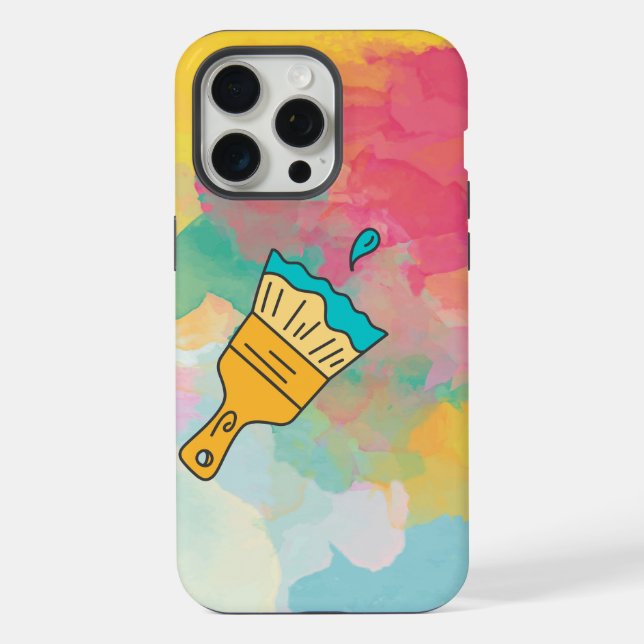 Funda Para iPhone pintado con un pincel (Reverso )