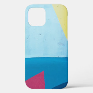 Funda Para iPhone 12 Pintura abstracta azul, roja, rosa y amarilla