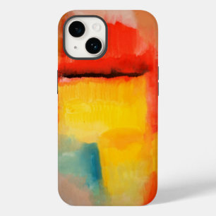 Funda Para iPhone 14 Pintura abstracta roja moderna amarilla