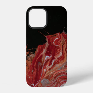 Funda Para iPhone 12 Pintura abstracta roja y blanca