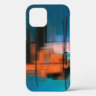Funda Para iPhone 12 Pintura acrílica abstracta colorida. Paisaje surre