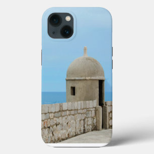 Pintura al acuarela de la muralla de la ciudad de