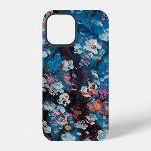 Funda Para iPhone 12 Pintura al óleo artística, flor de cerezo, abstrac