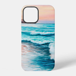Funda Para iPhone 12 pintura al óleo de hermoso atardecer púrpura sobre
