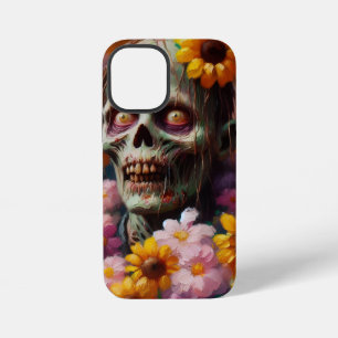 Funda Para iPhone 12 Mini Pintura al óleo de zombi en campo de flores Hallow