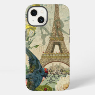 Pintura artística vintage de viaje a París Francia