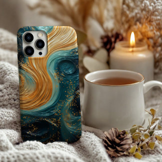 Funda Para iPhone 11Pro Max Pintura de fluidos y diseño de Purpurinas