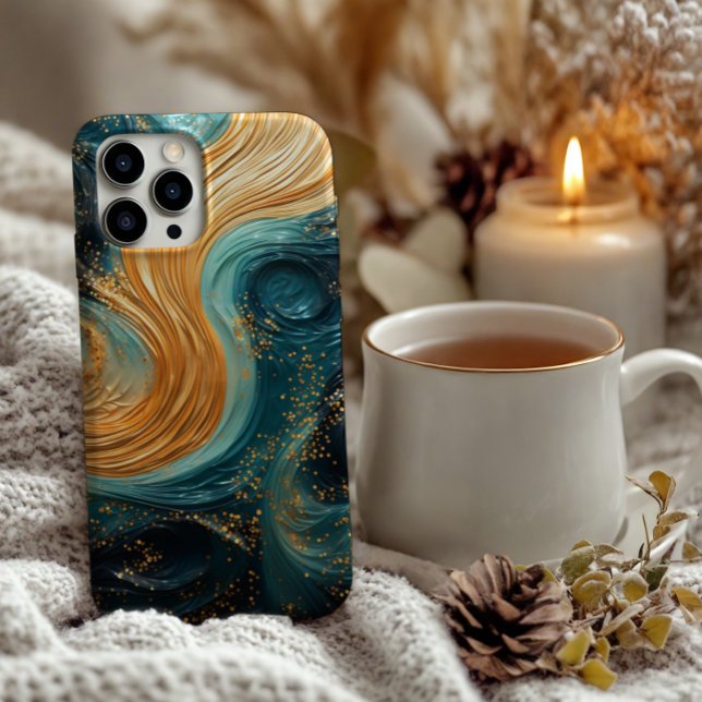 Funda Para iPhone Pintura de fluidos y diseño de Purpurinas (Subido por el creador)