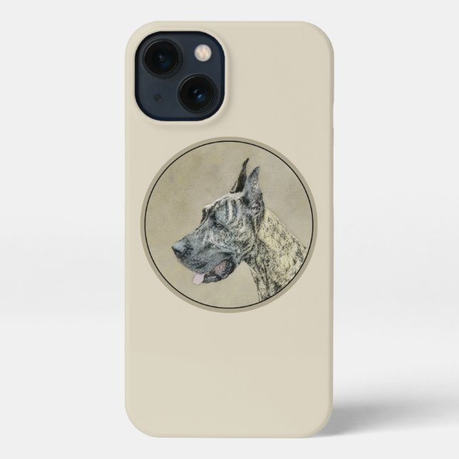 Funda Para iPhone Pintura de gran dano (Brindle) - Arte original del (Reverso )